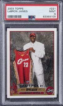 2003-04 Topps #221 LeBron James Rookie Card - PSA MINT 9 